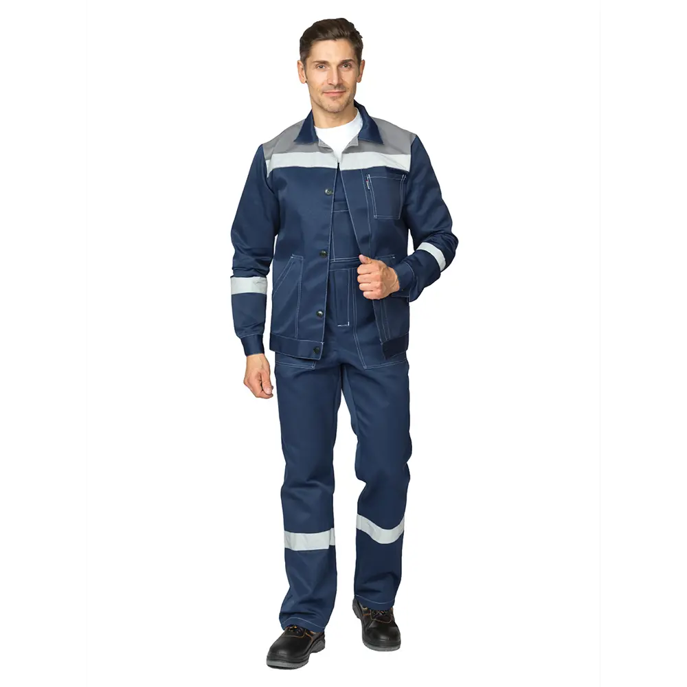 Фото 3 Костюм рабочий Прабо Пантеон 2 цвет синий/серый размер 96-100 рост 182-188 см