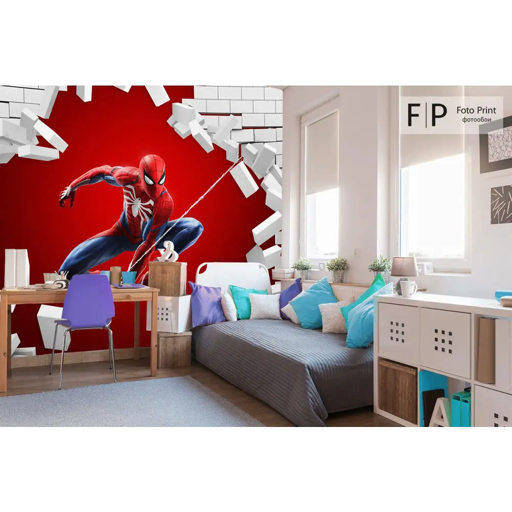 Фото 2 Фотообои Foto Print Человек паук 10-206-А-3,5-2.7, 270x350 см Фото 2 Фотообои Foto Print Человек паук 10-206-А-3,5-2.7, 270x350 см
