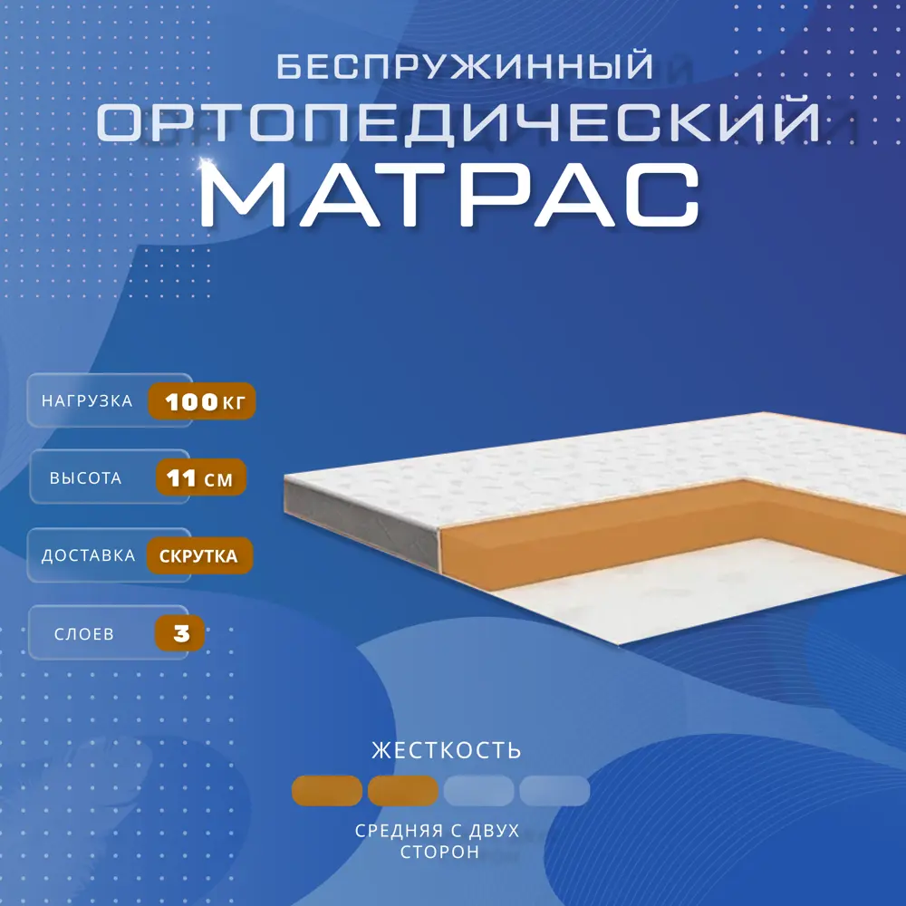 Фото Матрас Vitaflex Comfort sk 200x200x11 см беспружинный 2-спальный Фото Матрас Vitaflex Comfort sk 200x200x11 см беспружинный 2-спальный