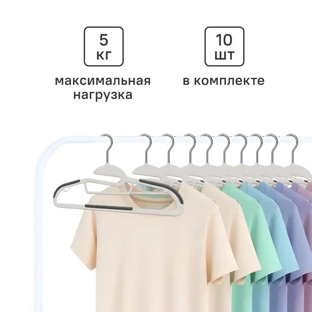 Фото Плечики Ridberg 42x23 см цвет белый Фото Плечики Ridberg 42x23 см цвет белый