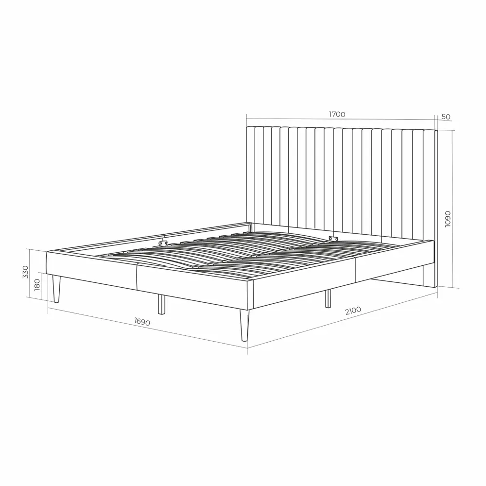 Фото 8 Кровать Monofix Амма 160x200 см цвет фиолетовый Фото 8 Кровать Monofix Амма 160x200 см цвет фиолетовый