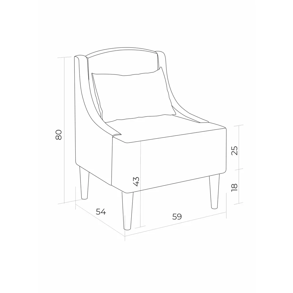 Фото 4 Кресло Monofix Лотти 59x80x54 см ткань цвет капучино Фото 4 Кресло Monofix Лотти 59x80x54 см ткань цвет капучино