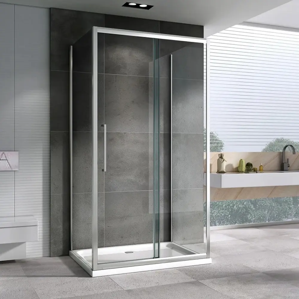 Фото Душевой уголок Abber Schwarzer Diamant 645901 прямоугольный 170x70см серебристый блеск профиль эффект стекла прозрачный Фото Душевой уголок Abber Schwarzer Diamant 645901 прямоугольный 170x70см серебристый блеск профиль эффект стекла прозрачный