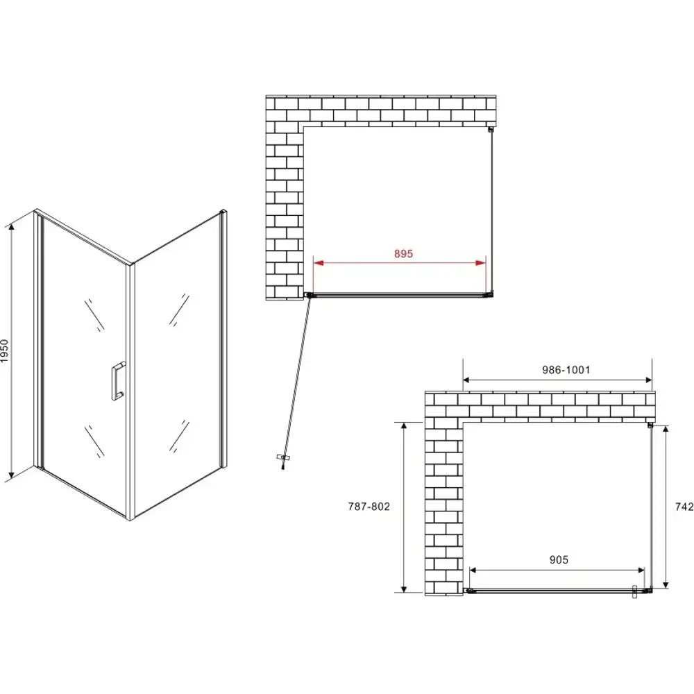 Фото 5 Душевой уголок Abber Sonnenstrand 645952 прямоугольный 80x100см серебристый блеск профиль эффект стекла прозрачный Фото 5 Душевой уголок Abber Sonnenstrand 645952 прямоугольный 80x100см серебристый блеск профиль эффект стекла прозрачный