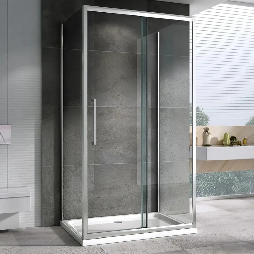 Фото Душевой уголок Abber Schwarzer Diamant 645926 прямоугольный 120x80см серебристый блеск профиль эффект стекла прозрачный Фото Душевой уголок Abber Schwarzer Diamant 645926 прямоугольный 120x80см серебристый блеск профиль эффект стекла прозрачный