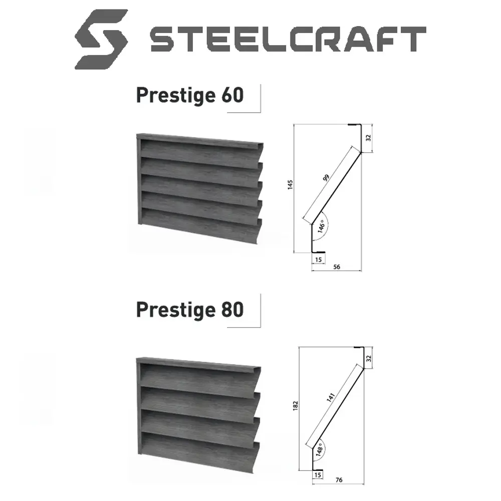 Фото 2 Еврожалюзи Steelcraft Prestige 18 ламелей 2.5x2м RAL 7024 серый Фото 2 Еврожалюзи Steelcraft Prestige 18 ламелей 2.5x2м RAL 7024 серый