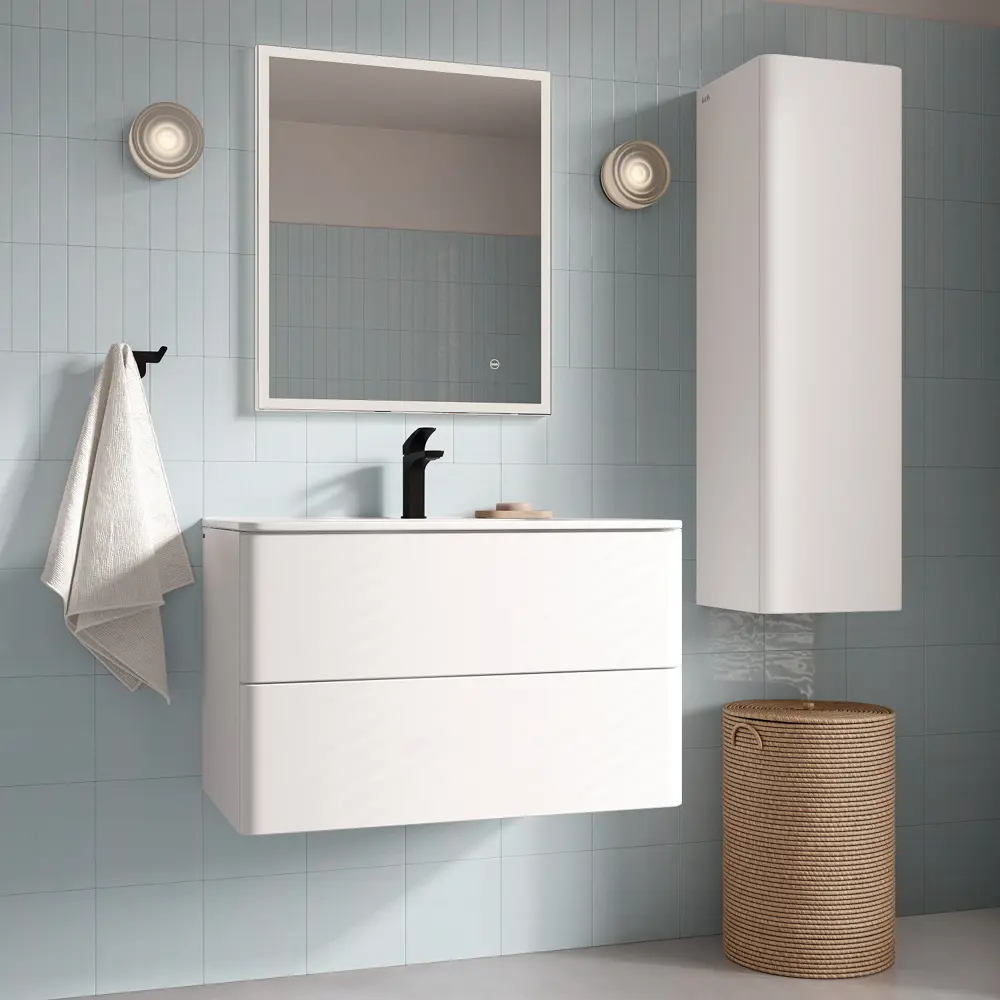 Фото 7 Комплект фасадов для тумбы Iddis Lahta 80 см LAH80W0i89 МДФ цвет белый Фото 7 Комплект фасадов для тумбы Iddis Lahta 80 см LAH80W0i89 МДФ цвет белый