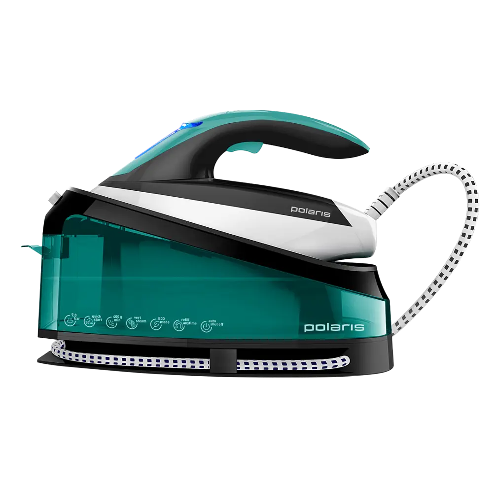 Фото Парогенератор Polaris PSS 7510K 3000 Вт удар 400 г/мин цвет бирюзовый Фото Парогенератор Polaris PSS 7510K 3000 Вт удар 400 г/мин цвет бирюзовый