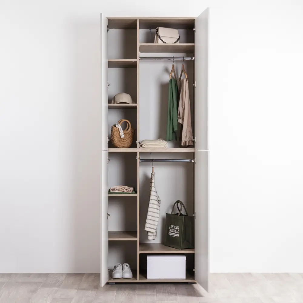 Фото 14 Шкаф распашной Egregor Наоми с 2 дверями 85x118.9x52.9 см ЛДСП цвет бежевый