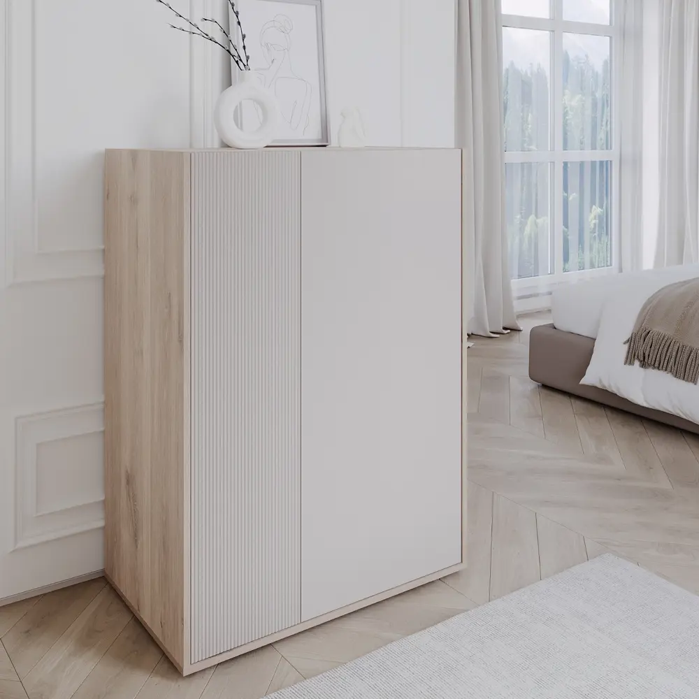 Фото 15 Шкаф распашной Egregor Наоми с 2 дверями 85x118.9x52.9 см ЛДСП цвет бежевый