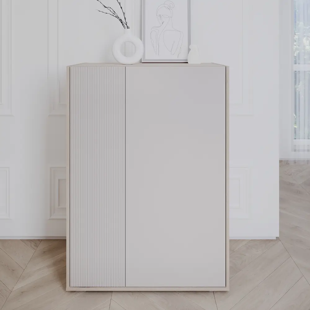 Фото 17 Шкаф распашной Egregor Наоми с 2 дверями 85x118.9x52.9 см ЛДСП цвет бежевый