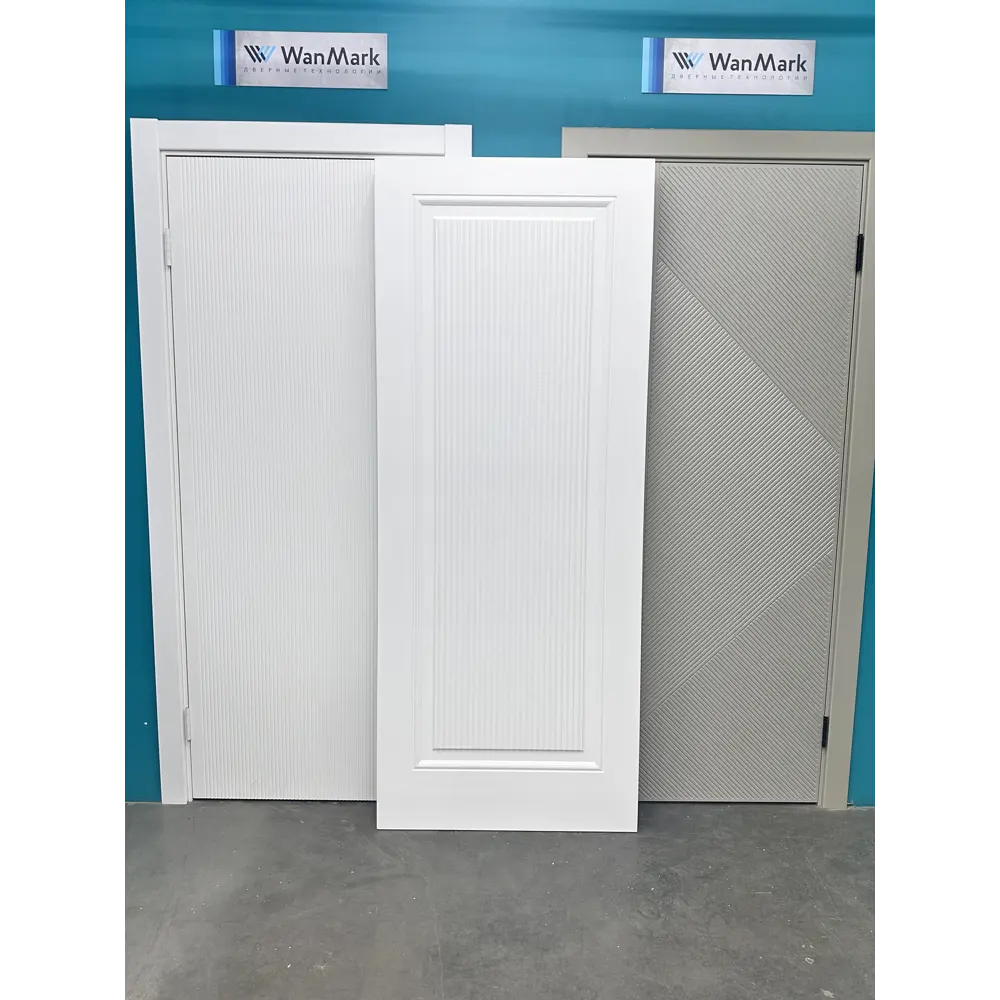 Фото 2 Комплект межкомнатной двери Wanmark Рим-1ф глухая 200x90см эмаль цвет белый с коробом и наличниками Фото 2 Комплект межкомнатной двери Wanmark Рим-1ф глухая 200x90см эмаль цвет белый с коробом и наличниками