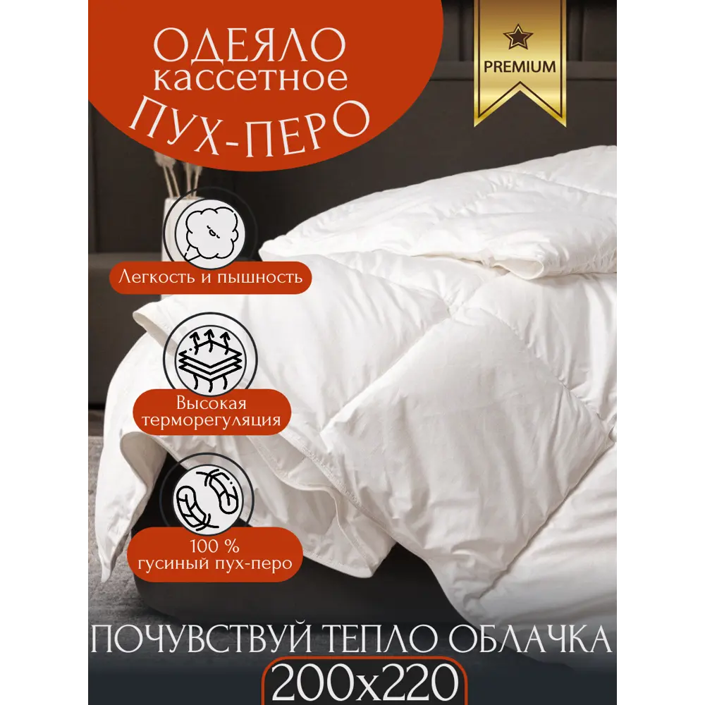 Фото Одеяло Империя сна Гус220 Pomatrasu 200x220см гусиный пух/перо Фото Одеяло Империя сна Гус220 Pomatrasu 200x220см гусиный пух/перо