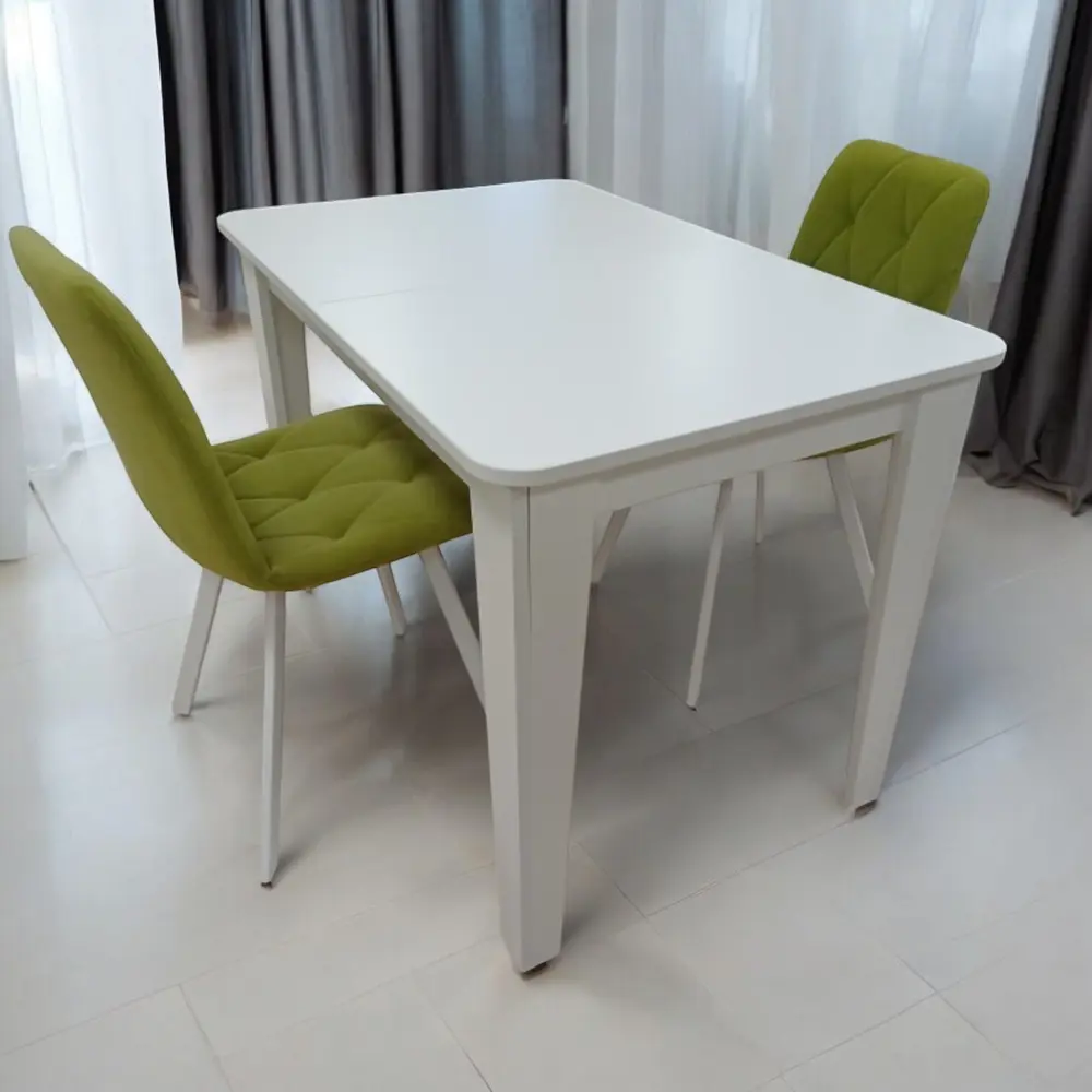 Фото 4 Кухонный стол прямоугольный Терминал Kewin 110-145x70x75.50 см ДСП цвет белый Фото 4 Кухонный стол прямоугольный Терминал Kewin 110-145x70x75.50 см ДСП цвет белый