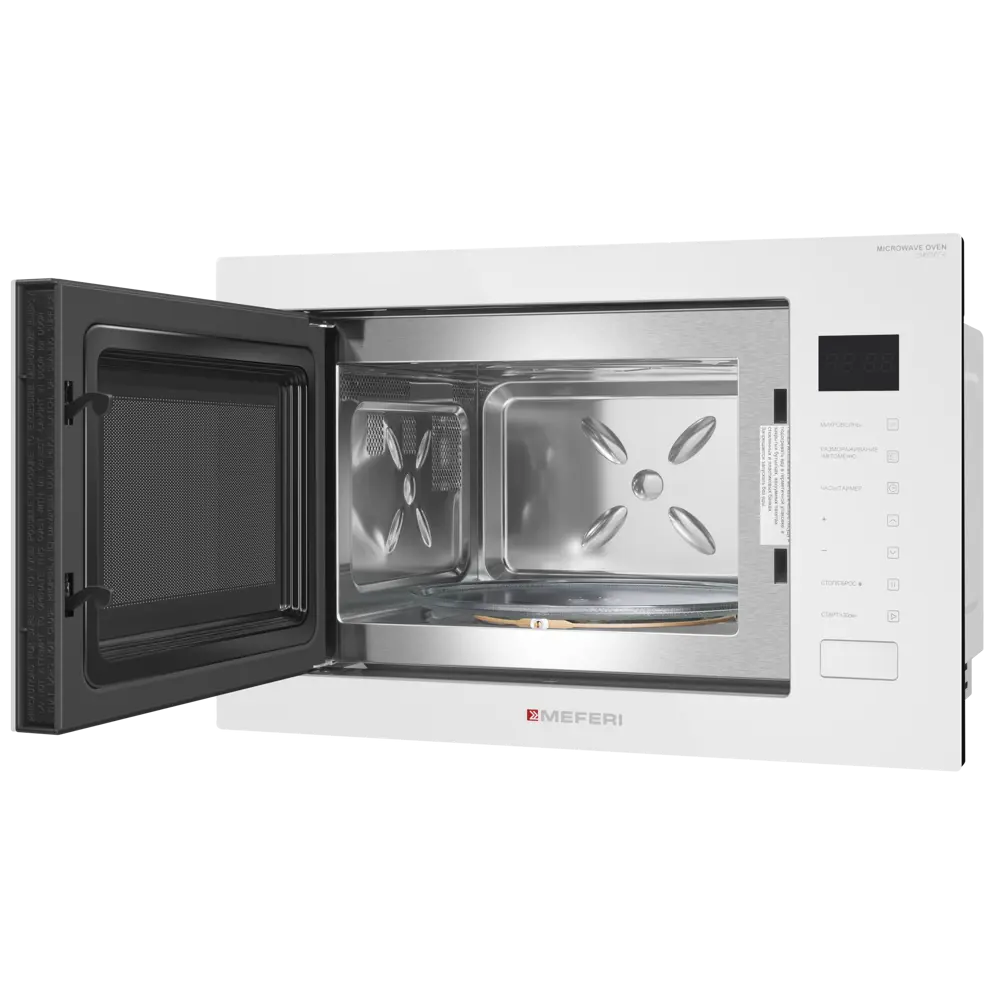 Фото 7 Встраиваемая микроволновая печь Meferi MMO6028WH COMFORT PLUS 28 л 59.5x38.6x37 см цвет белый Фото 7 Встраиваемая микроволновая печь Meferi MMO6028WH COMFORT PLUS 28 л 59.5x38.6x37 см цвет белый