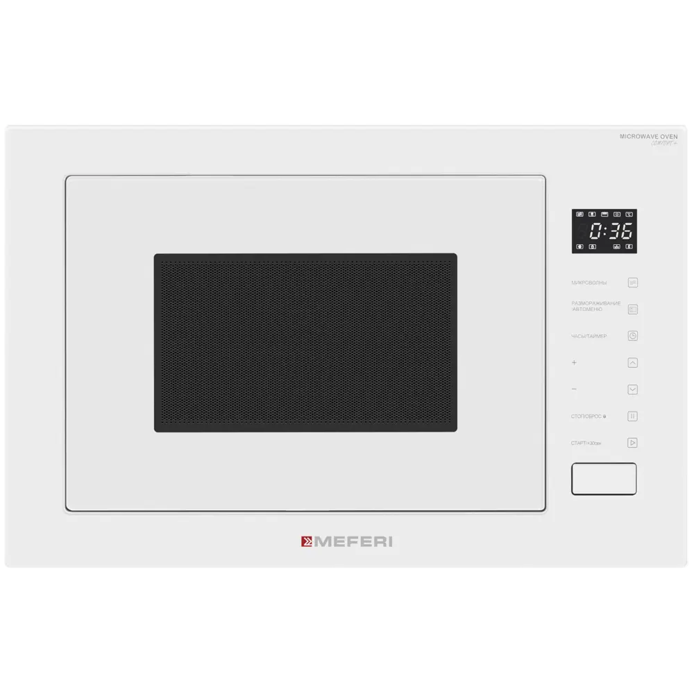 Фото Встраиваемая микроволновая печь Meferi MMO6028WH COMFORT PLUS 28 л 59.5x38.6x37 см цвет белый Фото Встраиваемая микроволновая печь Meferi MMO6028WH COMFORT PLUS 28 л 59.5x38.6x37 см цвет белый