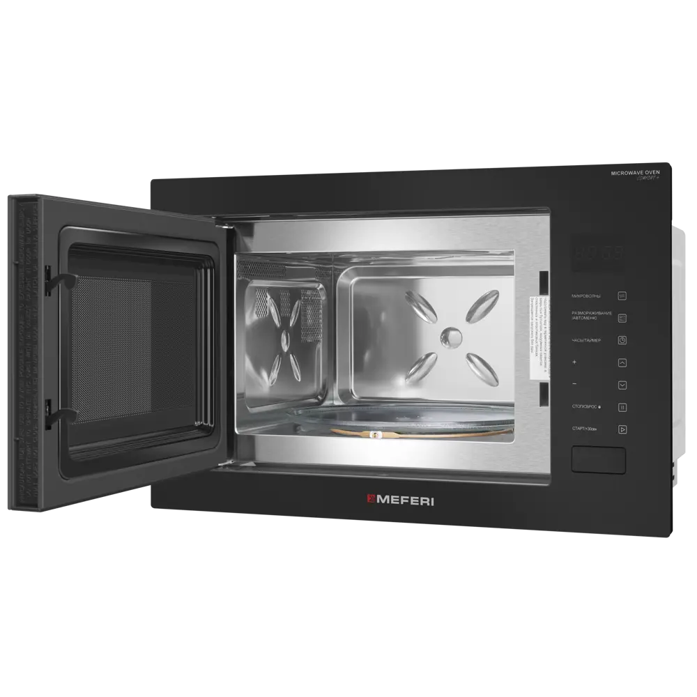 Фото 7 Встраиваемая микроволновая печь Meferi MMO6028BK COMFORT PLUS 28 л 59.5x38.6x37 см цвет черный Фото 7 Встраиваемая микроволновая печь Meferi MMO6028BK COMFORT PLUS 28 л 59.5x38.6x37 см цвет черный