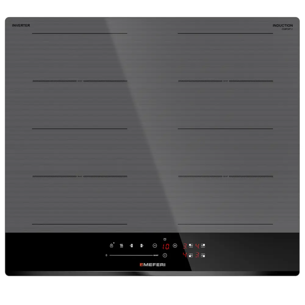 Фото 2 Стеклокерамическая варочная панель Meferi MIH604GR COMFORT PLUS 59 см 4 конфорки цвет серый Фото 2 Стеклокерамическая варочная панель Meferi MIH604GR COMFORT PLUS 59 см 4 конфорки цвет серый