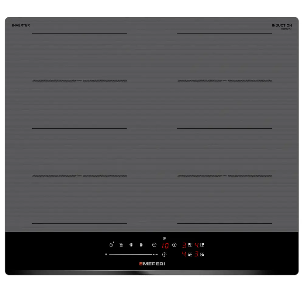 Фото Стеклокерамическая варочная панель Meferi MIH604GR COMFORT PLUS 59 см 4 конфорки цвет серый Фото Стеклокерамическая варочная панель Meferi MIH604GR COMFORT PLUS 59 см 4 конфорки цвет серый