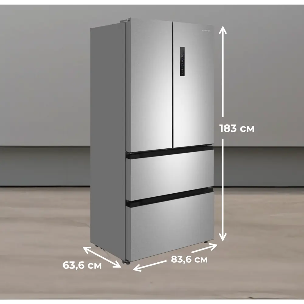 Фото 31 Холодильник Meferi MFR83BLACK IX TOTAL NO FROST FRENCH DOOR COMFORT 83.6x183 см цвет серебристый Фото 31 Холодильник Meferi MFR83BLACK IX TOTAL NO FROST FRENCH DOOR COMFORT 83.6x183 см цвет серебристый