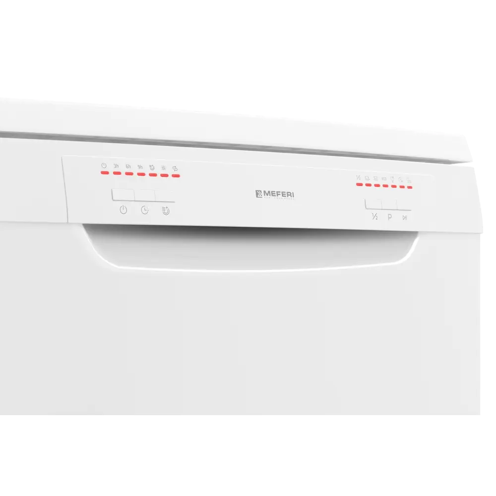 Фото 6 Отдельностоящая посудомоечная машина Meferi MDW6062WH FS LIGHT 59.8 см 6 программ цвет белый Фото 6 Отдельностоящая посудомоечная машина Meferi MDW6062WH FS LIGHT 59.8 см 6 программ цвет белый