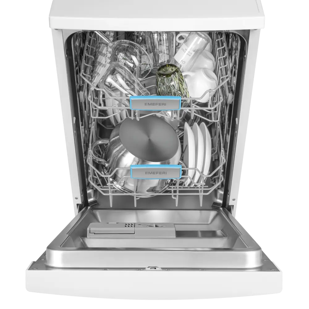 Фото 4 Отдельностоящая посудомоечная машина Meferi MDW4562WH FS LIGHT 44.8 см 6 программ цвет белый Фото 4 Отдельностоящая посудомоечная машина Meferi MDW4562WH FS LIGHT 44.8 см 6 программ цвет белый