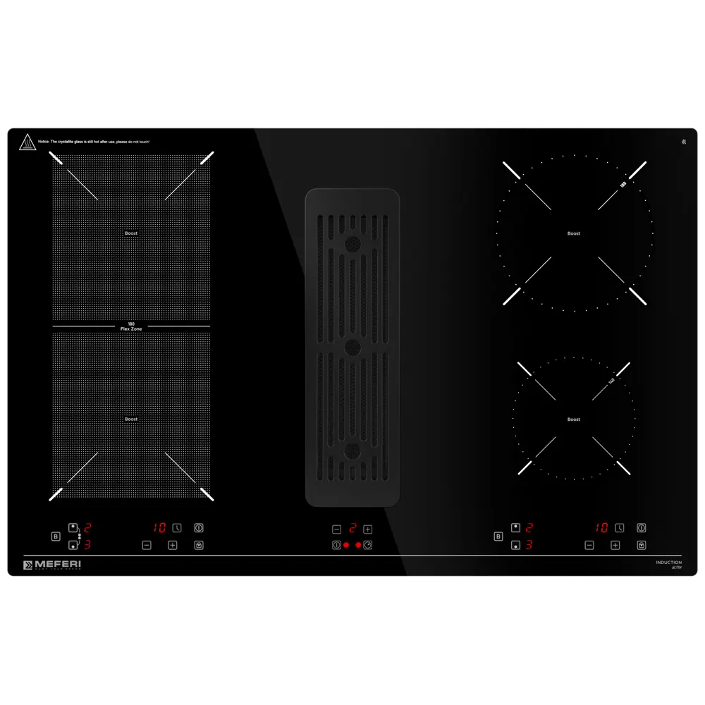 Фото Индукционная варочная панель Meferi XSMART35IX ULTRA 80 см 4 конфорки цвет черный Фото Индукционная варочная панель Meferi XSMART35IX ULTRA 80 см 4 конфорки цвет черный