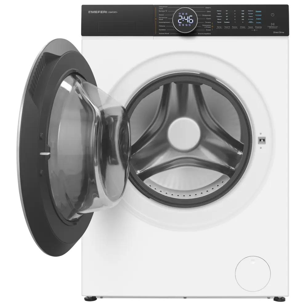 Фото 8 Стиральная машина с сушкой Meferi MFWD1071216WH comfort plus инвертором и паром отдельностоящая 59.5x85x62 см 10 кг цвет белый Фото 8 Стиральная машина с сушкой Meferi MFWD1071216WH comfort plus инвертором и паром отдельностоящая 59.5x85x62 см 10 кг цвет белый