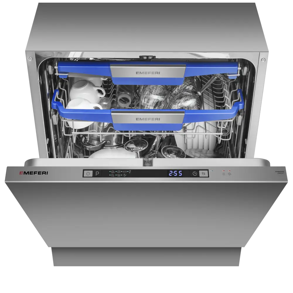 Фото 4 Встраиваемая посудомоечная машина Meferi MDW6073 COMFORT 59.8 см 7 программ цвет серебристый Фото 4 Встраиваемая посудомоечная машина Meferi MDW6073 COMFORT 59.8 см 7 программ цвет серебристый