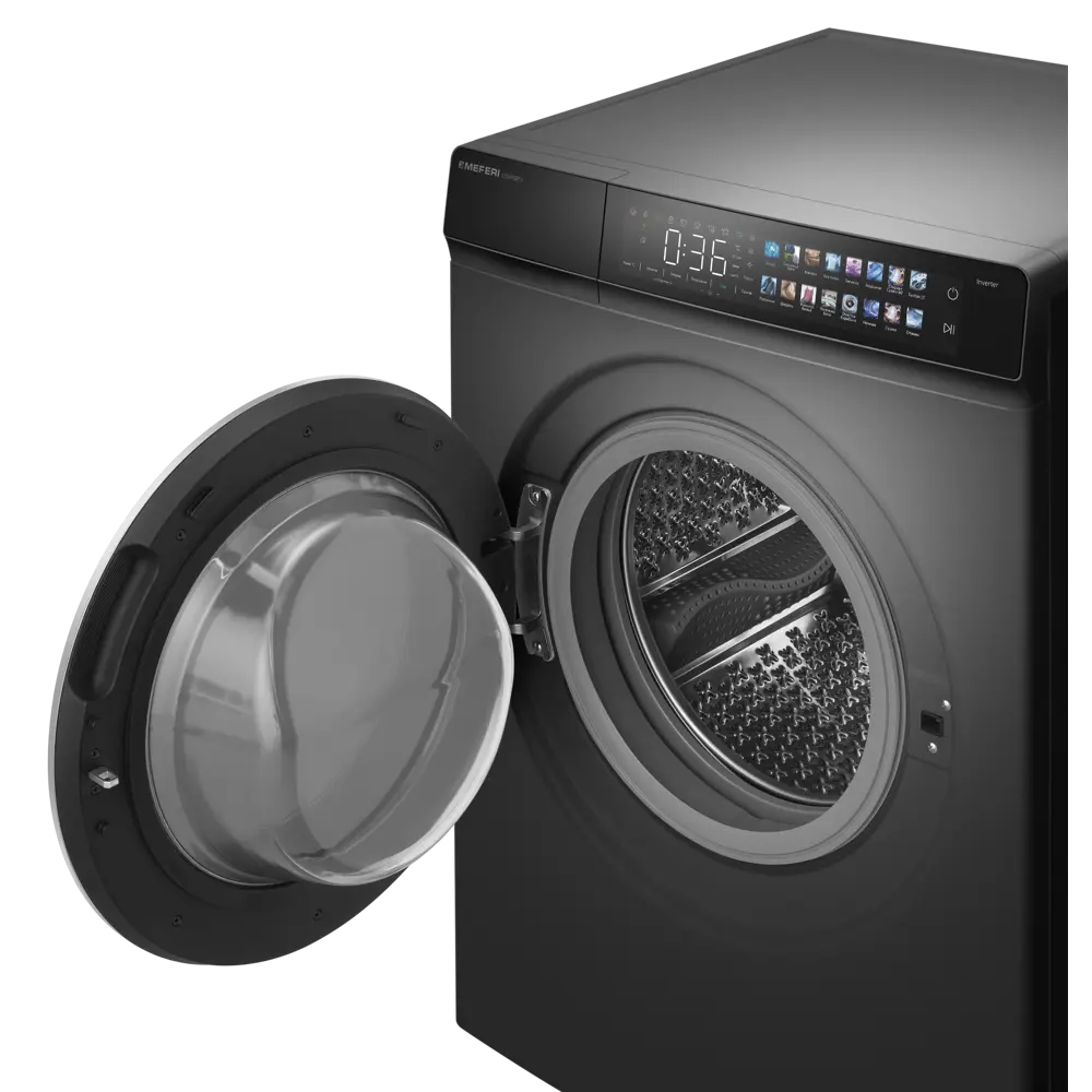Фото 18 Стиральная машина с сушкой Meferi Mfwd1281416gr comfort plus 60x85x56.5 см 12 кг цвет серый Фото 18 Стиральная машина с сушкой Meferi Mfwd1281416gr comfort plus 60x85x56.5 см 12 кг цвет серый