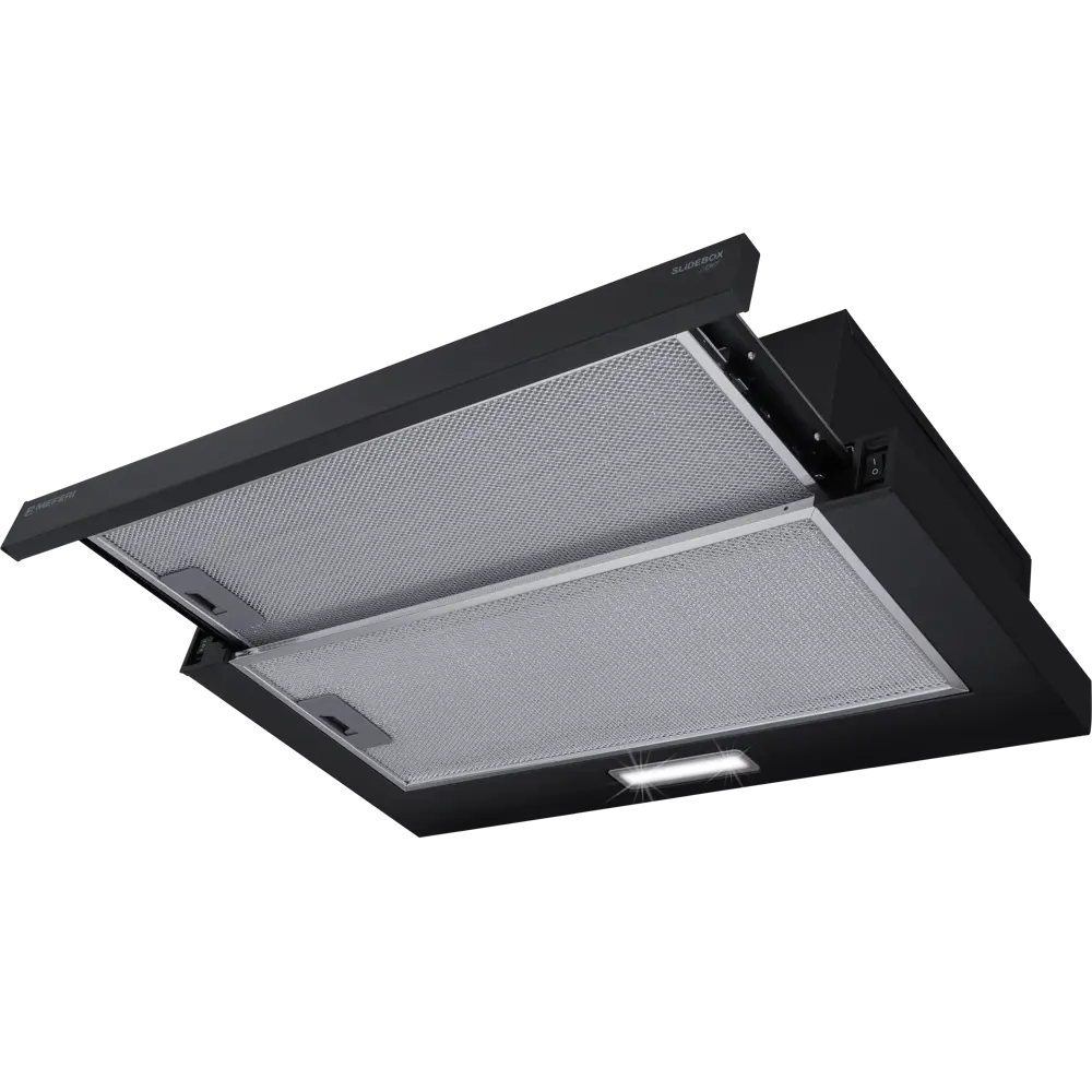 Фото Встраиваемая вытяжка Meferi Slidebox60BK Light 60 см цвет черный Фото Встраиваемая вытяжка Meferi Slidebox60BK Light 60 см цвет черный
