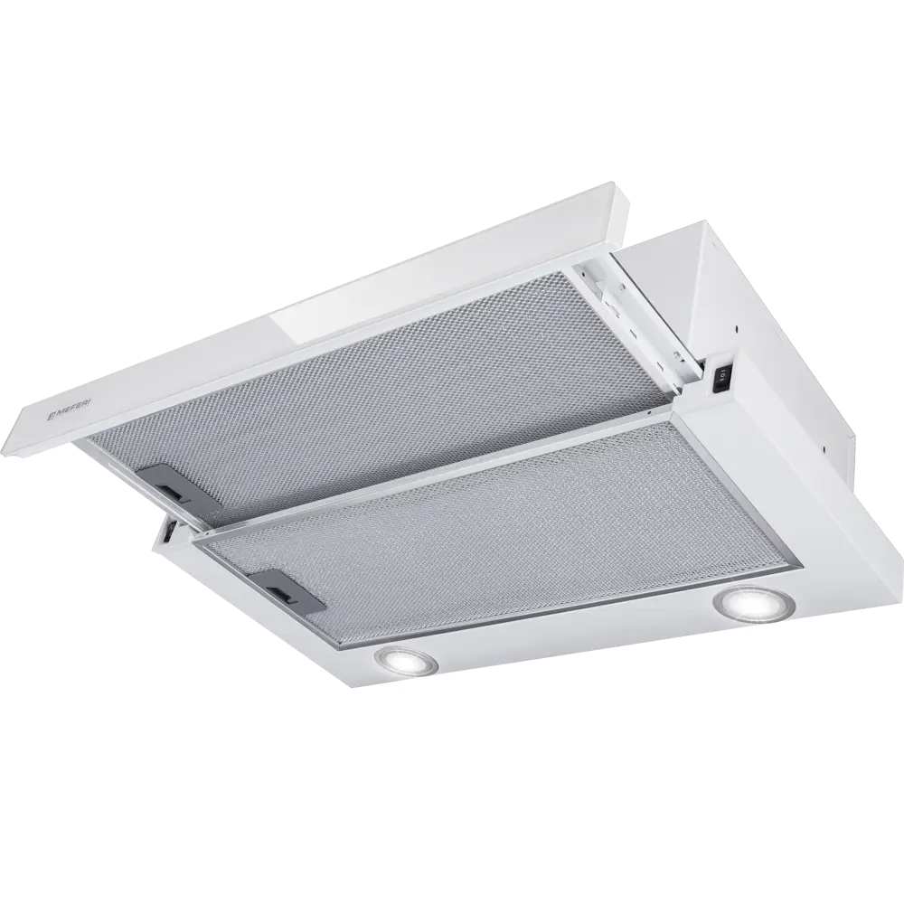 Фото Встраиваемая вытяжка Meferi SLIDEBOX60WH GLASS ULTRA 60 см цвет белый Фото Встраиваемая вытяжка Meferi SLIDEBOX60WH GLASS ULTRA 60 см цвет белый