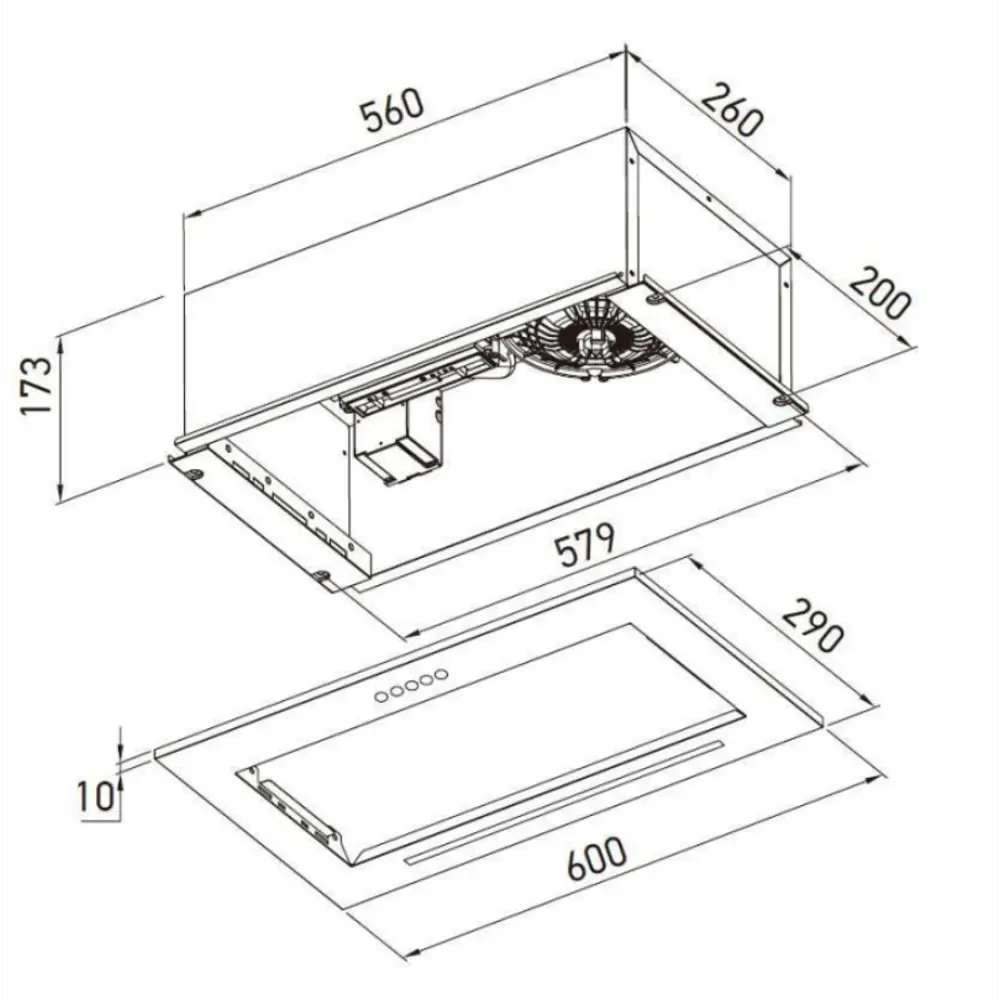 Фото 20 Вытяжка полновстраиваемая Meferi SMARTBOX60BK LIGHT 60 см цвет черный Фото 20 Вытяжка полновстраиваемая Meferi SMARTBOX60BK LIGHT 60 см цвет черный