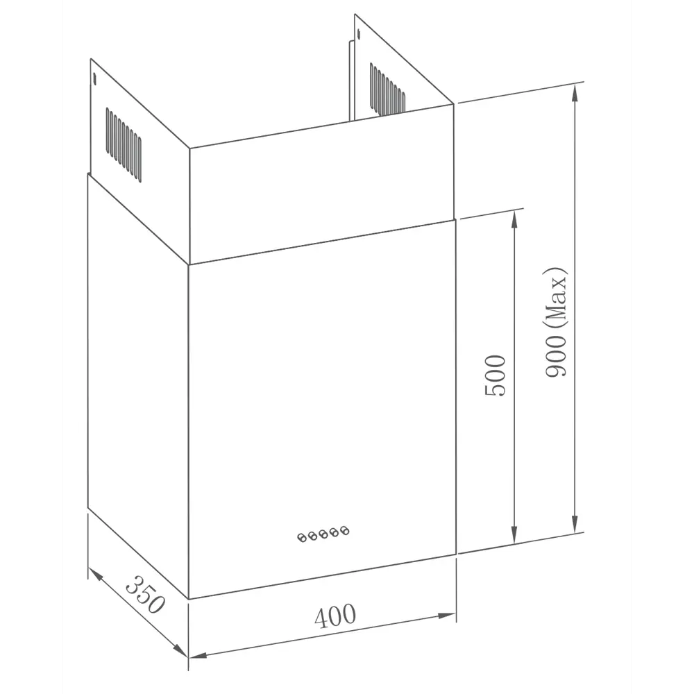 Фото 12 Вертикальная вытяжка Meferi ROOMBOX40BK LIGHT 40 см цвет черный Фото 12 Вертикальная вытяжка Meferi ROOMBOX40BK LIGHT 40 см цвет черный