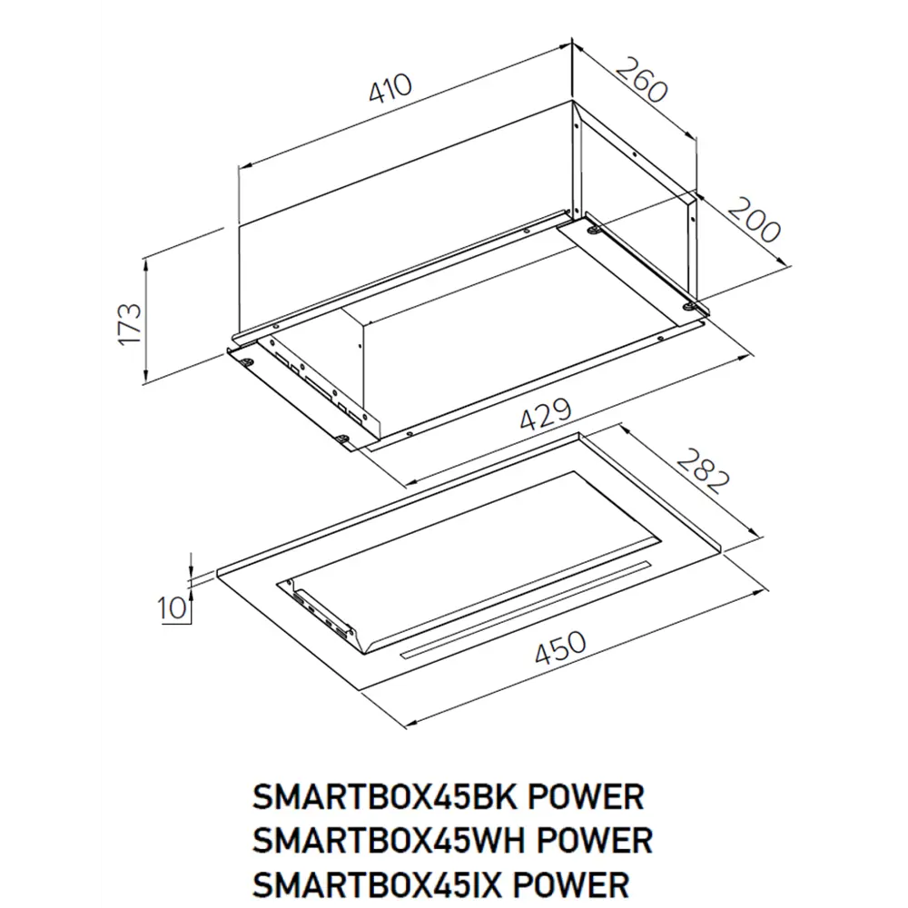 Фото 19 Встраиваемая вытяжка Meferi SMARTBOX45BK POWER 45 см цвет черный Фото 19 Встраиваемая вытяжка Meferi SMARTBOX45BK POWER 45 см цвет черный