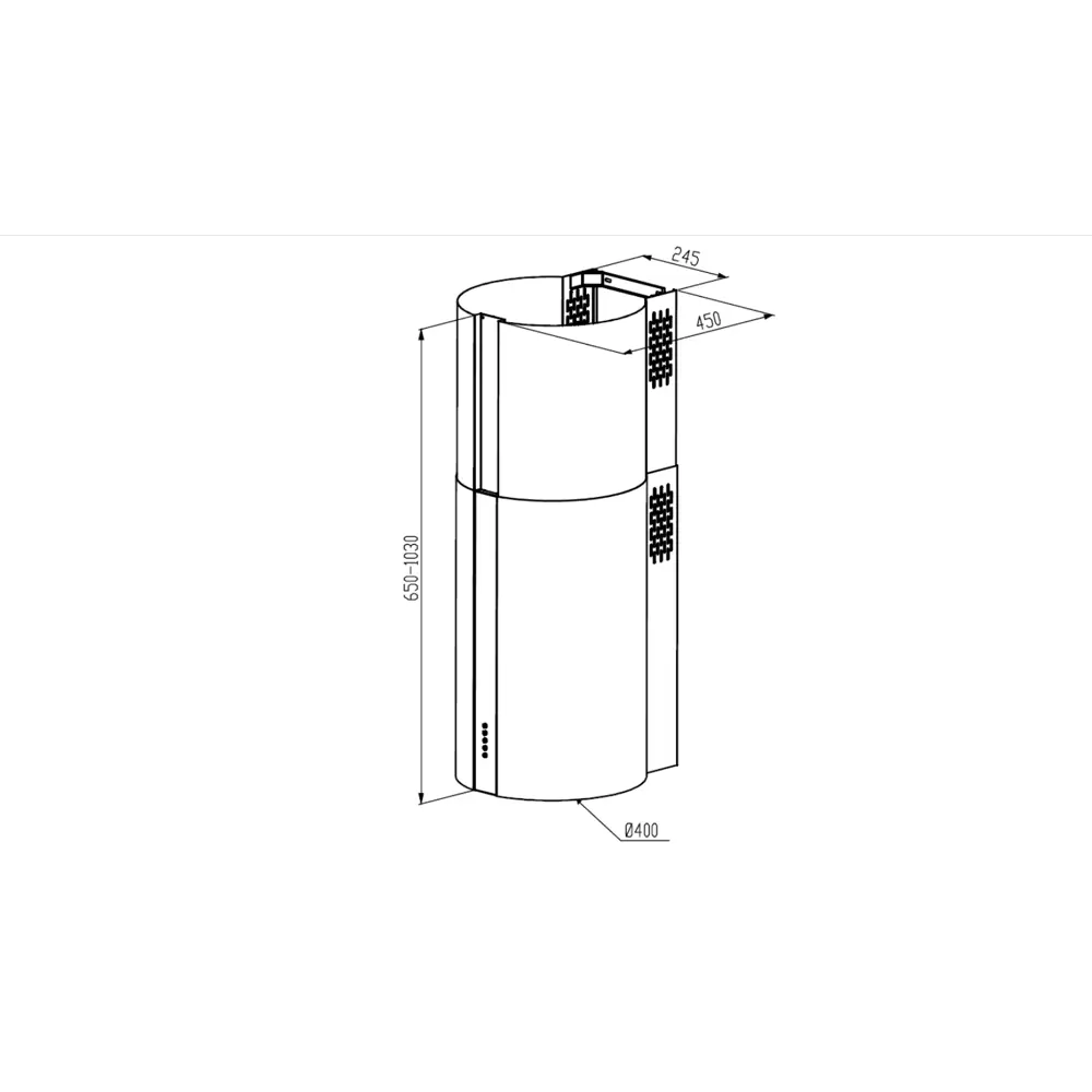 Фото 17 Вытяжка Meferi TUBE40BK POWER 40 см цвет черный Фото 17 Вытяжка Meferi TUBE40BK POWER 40 см цвет черный