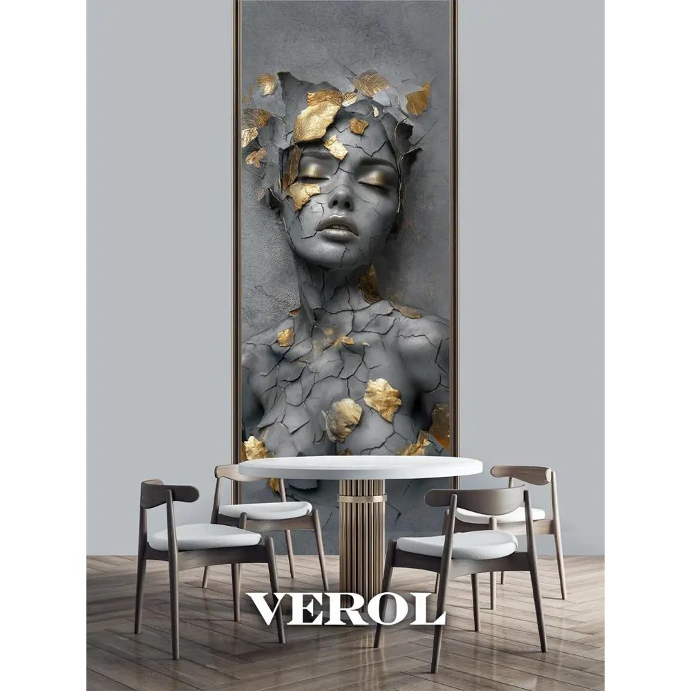 Фото 4 Фотообои флизелиновые 3D Verol Девушка барельеф темный с золотом 395-ФФО-05968 100x283 см Фото 4 Фотообои флизелиновые 3D Verol Девушка барельеф темный с золотом 395-ФФО-05968 100x283 см