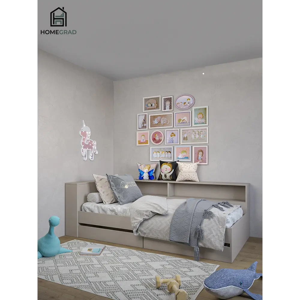 Фото 2 Кровать Homegrad Ksenia 200x90 см цвет бежевый Фото 2 Кровать Homegrad Ksenia 200x90 см цвет бежевый