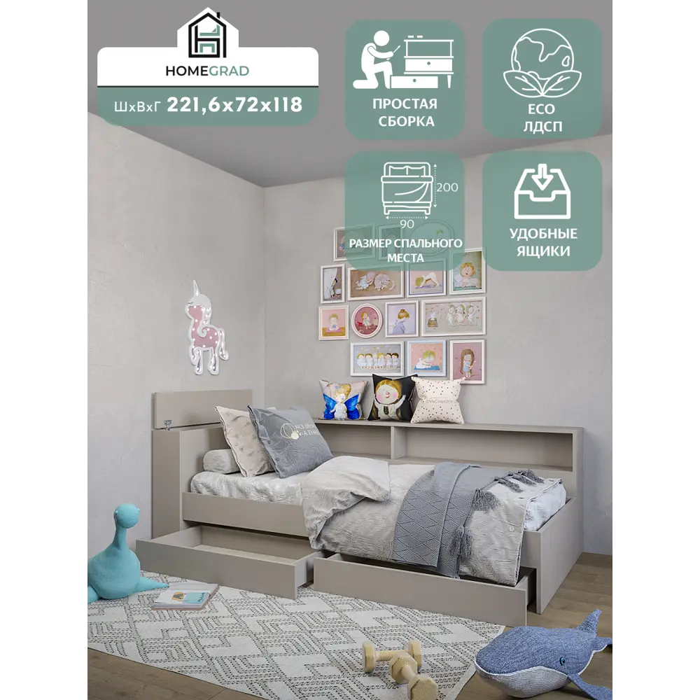 Фото Кровать Homegrad Ksenia 200x90 см цвет бежевый Фото Кровать Homegrad Ksenia 200x90 см цвет бежевый