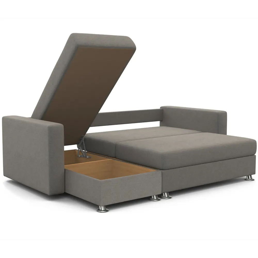 Фото 5 Диван угловой Гамма Ария левый 225x78x150 см велюр цвет серый Фото 5 Диван угловой Гамма Ария левый 225x78x150 см велюр цвет серый