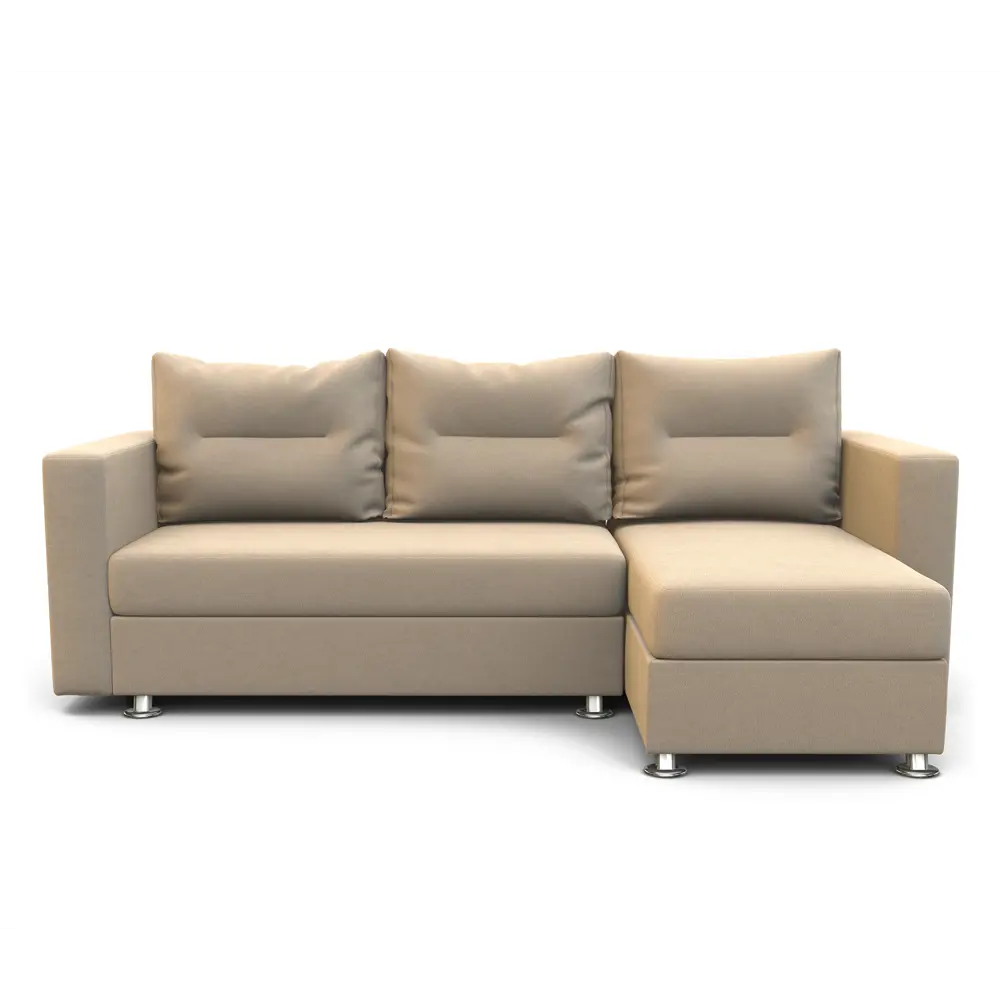 Фото 2 Диван угловой Гамма Ария правый 225x78x150 см велюр цвет бежевый