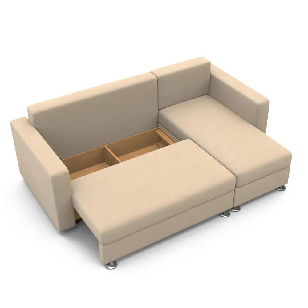 Фото 9 Диван угловой Гамма Ария правый 225x78x150 см велюр цвет бежевый Фото 9 Диван угловой Гамма Ария правый 225x78x150 см велюр цвет бежевый