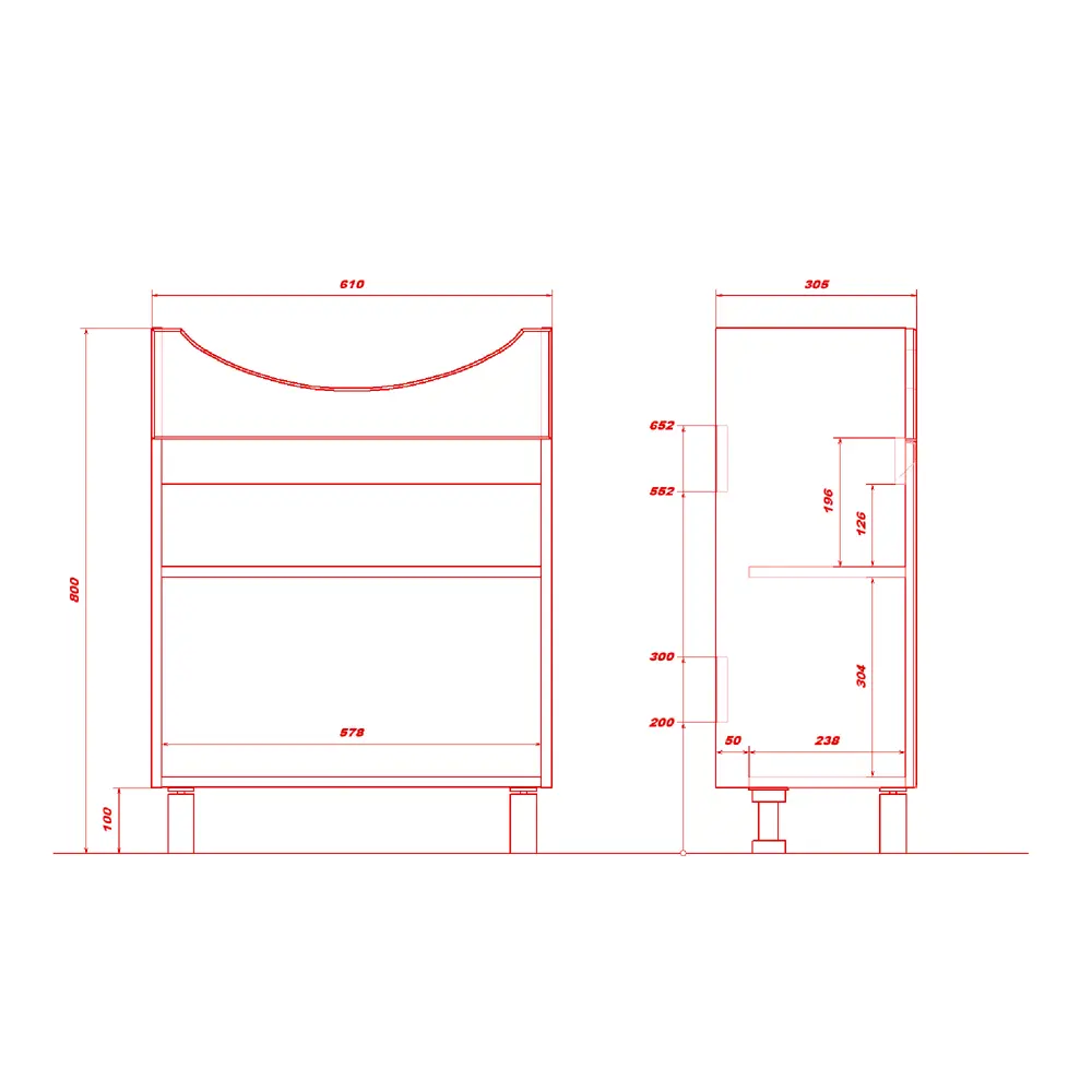 Фото 4 Тумба под раковину RUVANN VERY 65 в ванную напольная цвет белый Фото 4 Тумба под раковину RUVANN VERY 65 в ванную напольная цвет белый