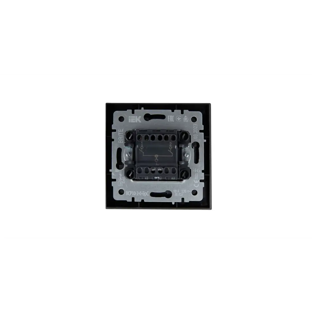 Фото 7 Выключатель встраиваемый Iek Brite BR-V20-0-10-K46-F 2 клавиши цвет сталь Фото 7 Выключатель встраиваемый Iek Brite BR-V20-0-10-K46-F 2 клавиши цвет сталь