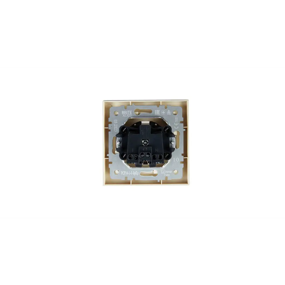 Фото 6 Розетка встраиваемая Iek Brite BR-R14-16-K10-F с заземлением со шторками цвет бежевый Фото 6 Розетка встраиваемая Iek Brite BR-R14-16-K10-F с заземлением со шторками цвет бежевый