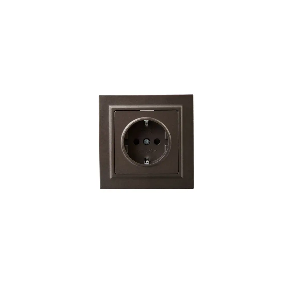 Фото 4 Розетка встраиваемая Iek Brite BR-R14-16-K45-F с заземлением и шторками цвет бронза Фото 4 Розетка встраиваемая Iek Brite BR-R14-16-K45-F с заземлением и шторками цвет бронза