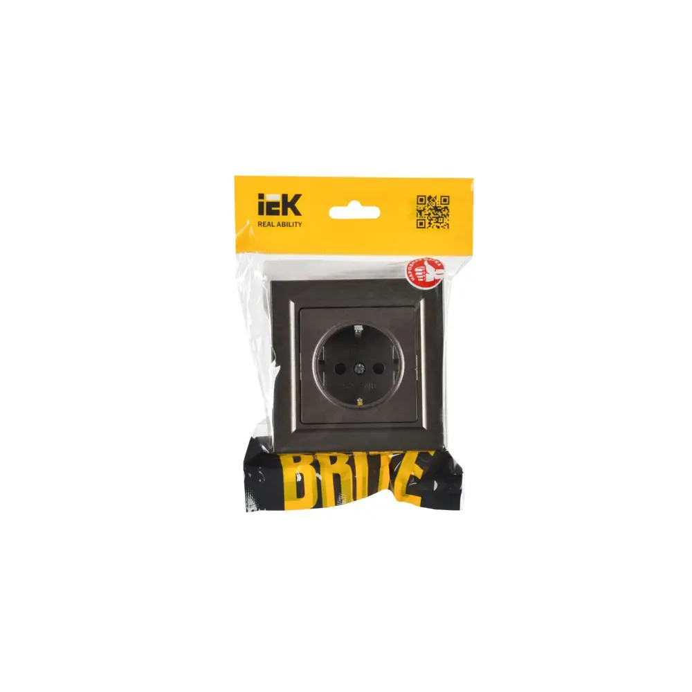 Фото 2 Розетка встраиваемая Iek Brite BR-R14-16-K45-F с заземлением и шторками цвет бронза Фото 2 Розетка встраиваемая Iek Brite BR-R14-16-K45-F с заземлением и шторками цвет бронза