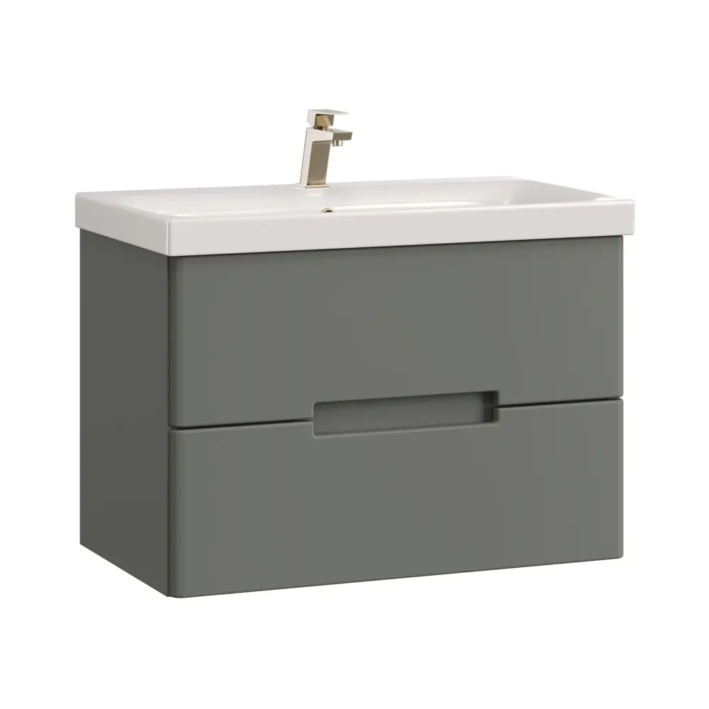 Фото 2 Тумба с раковиной в ванную Ruvann Yuva 80 раковина Moduo 80 подвесная цвет графит софт Фото 2 Тумба с раковиной в ванную Ruvann Yuva 80 раковина Moduo 80 подвесная цвет графит софт