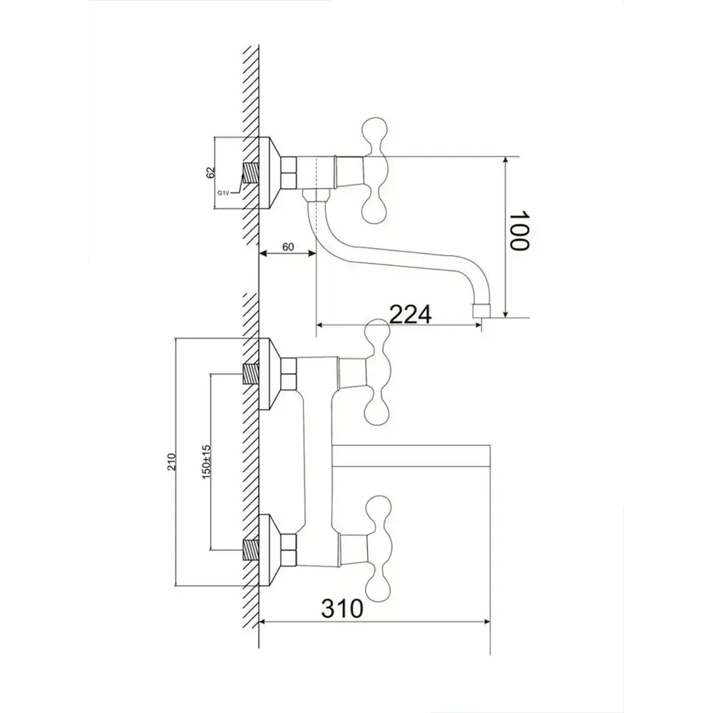 Фото 5 Смеситель для кухни Feinise S61317-25S поворотный излив 25 см цвет хром