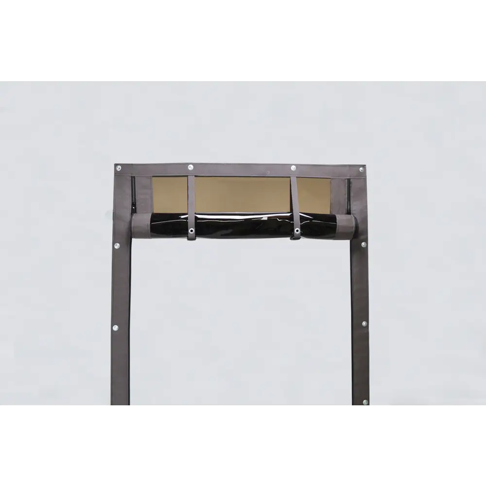 Фото 3 Мягкая дверь на молниях 155x270см тонированное полотно цвет коричневый Фото 3 Мягкая дверь на молниях 155x270см тонированное полотно цвет коричневый